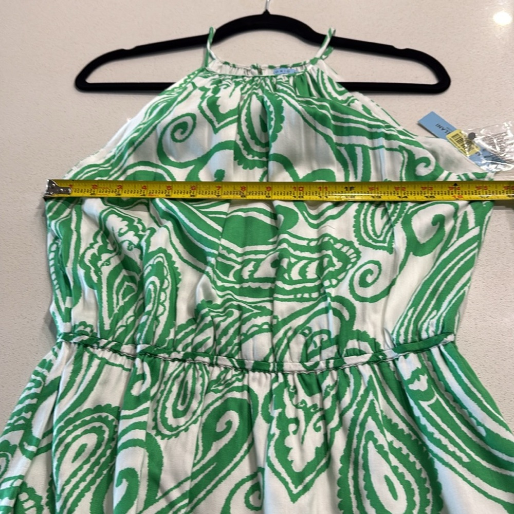 NWT Antonio Melani Green White Lined Dress Size 8 - Picture 5 of 11